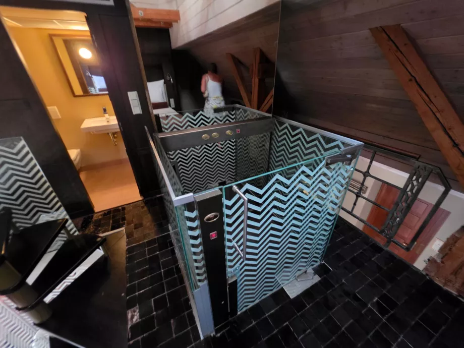 Lift to the bedroom