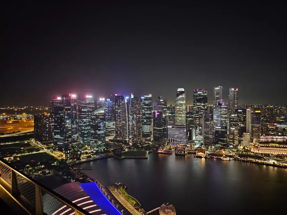 Night view of downtown Singapore