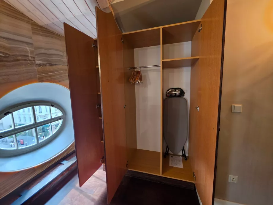 Wardrobe and ironing board