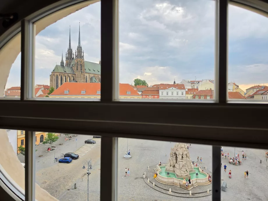 View through the window onto Zelný trh