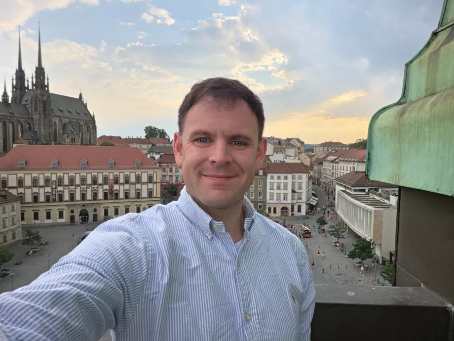 Me on the balcony in the tower