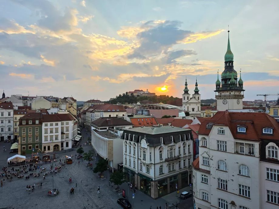 Sunset as seen from the balconies in the tower