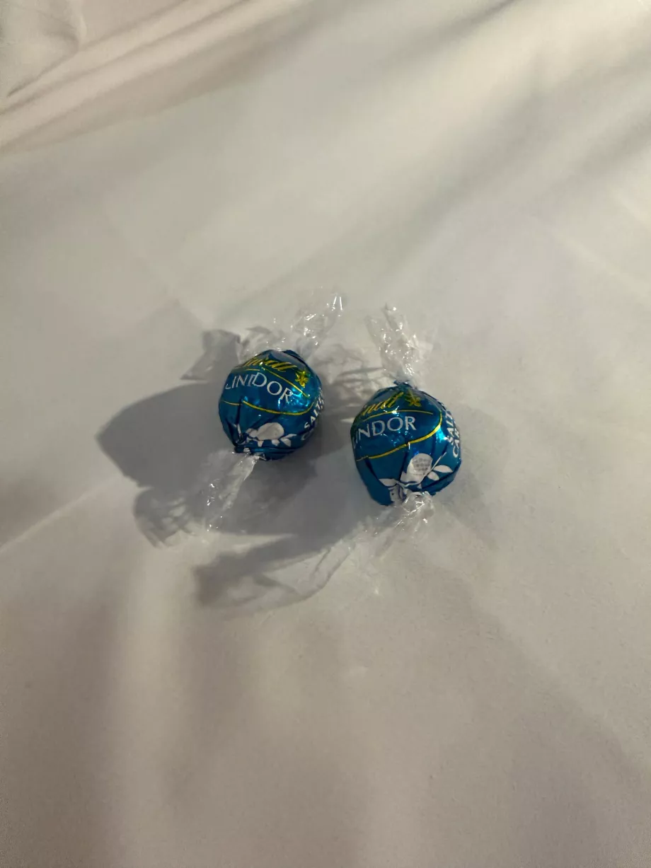 Lindor chocolates served with evening tea