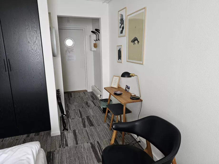 Entrance to a cheap double room
