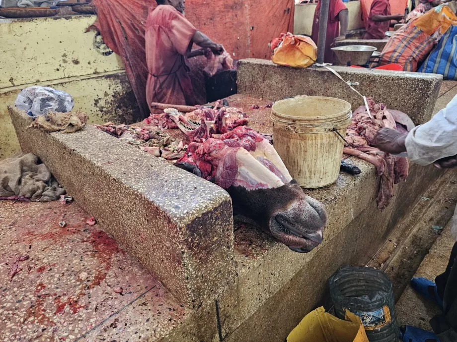 Meat market in the central market building