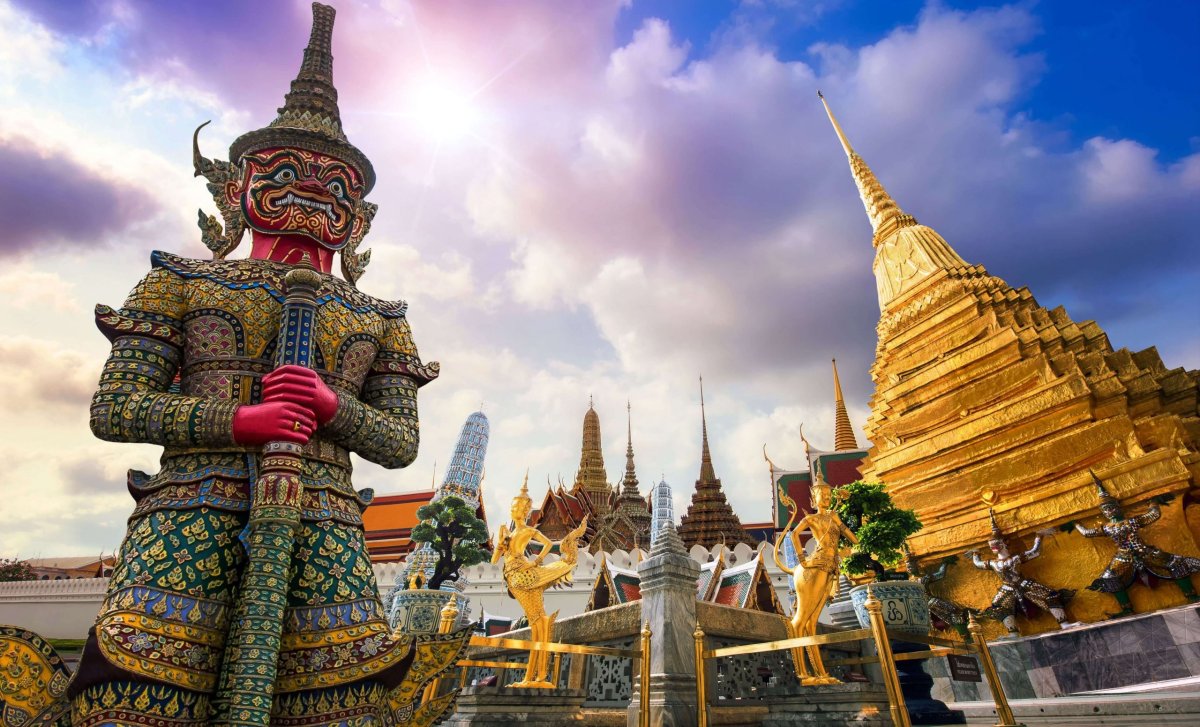 Bangkok, Thailand -- city and temple skyline