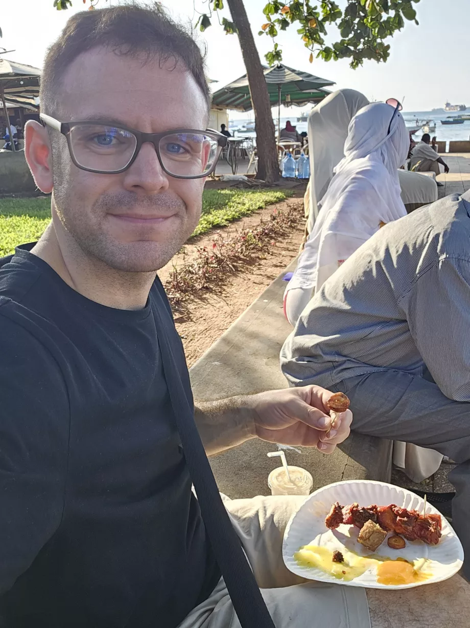 Me at dinner in Forodhani Park