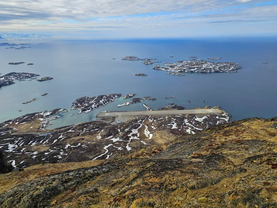 Sisimiut Airport, view from Palasip Qaqqaa