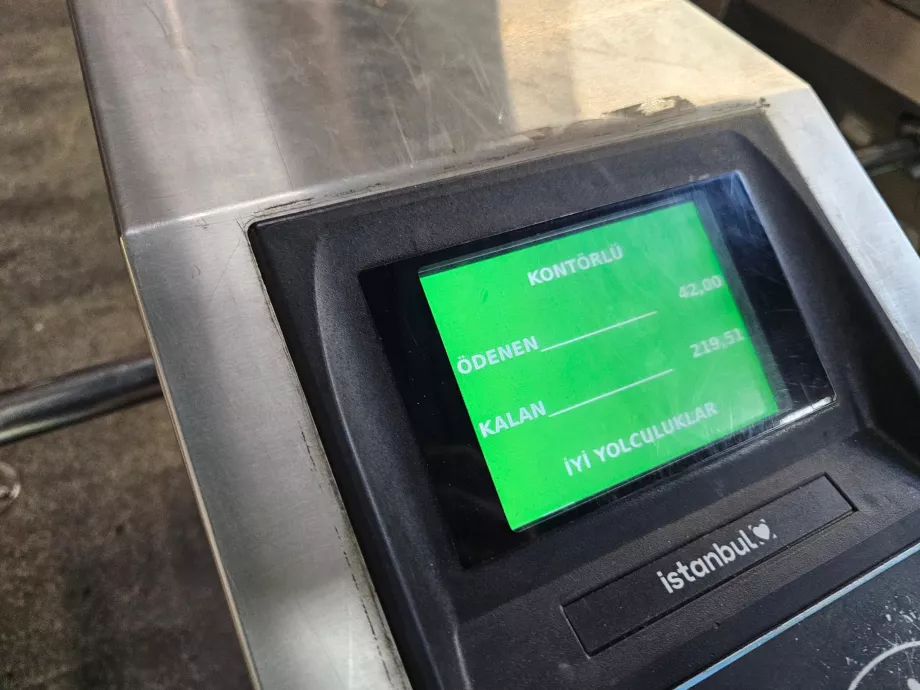Balance on Istanbulkart