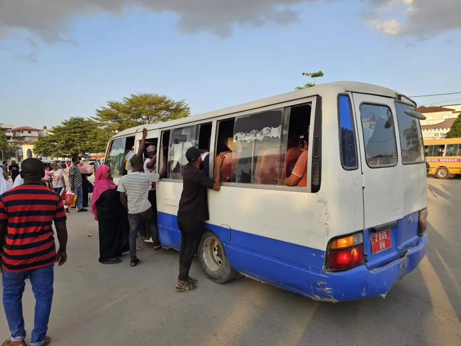 A crowded bus gave