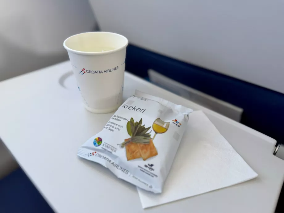 Refreshments on PRG-ZAG Croatia Airlines flight