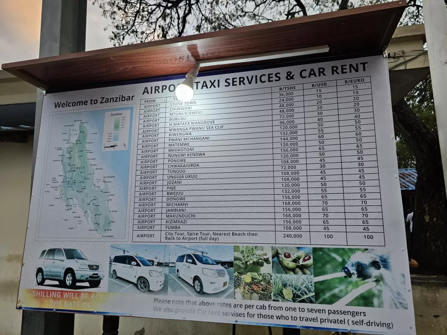 Official taxi prices in 2026