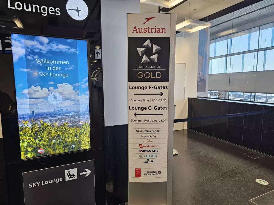 Marking of Austrian Lounge