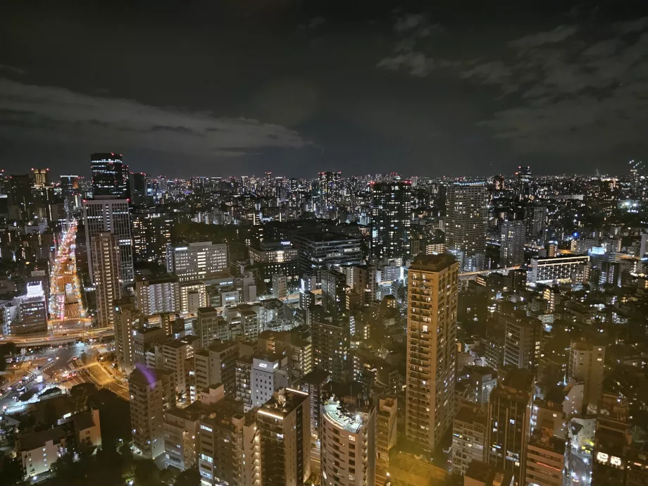 View from the main observation deck during the night