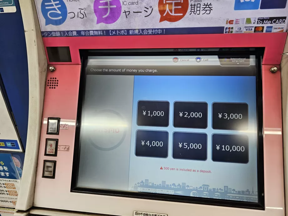 Traffic card top-up options