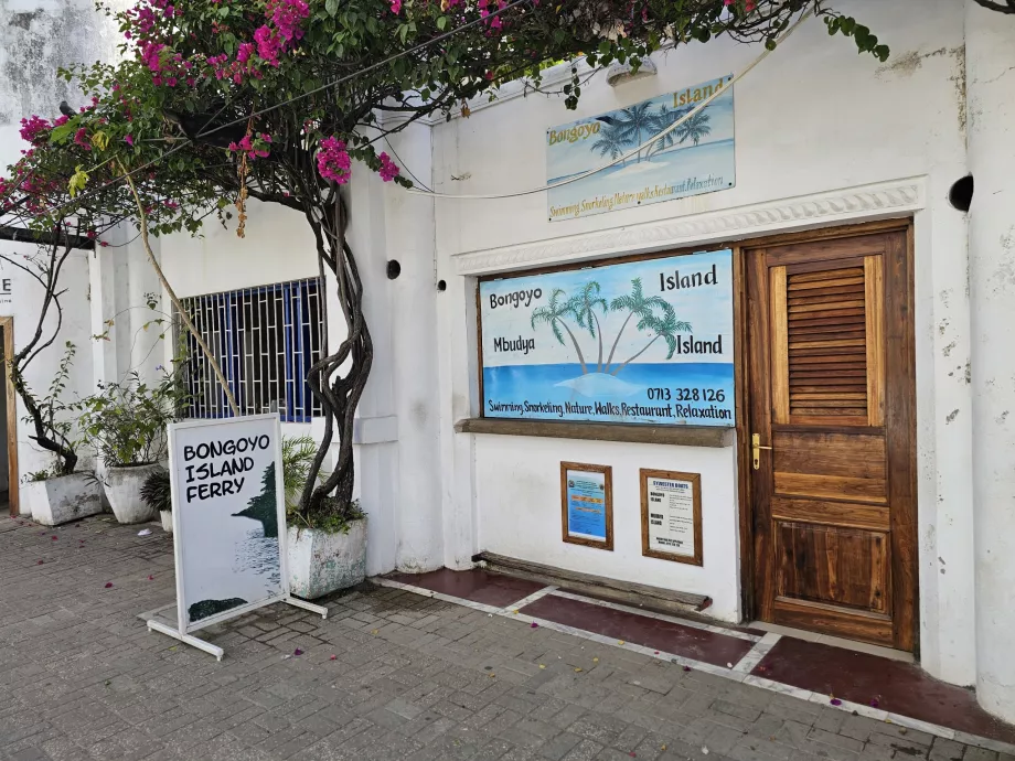 Ferry ticket office on Bongoyo