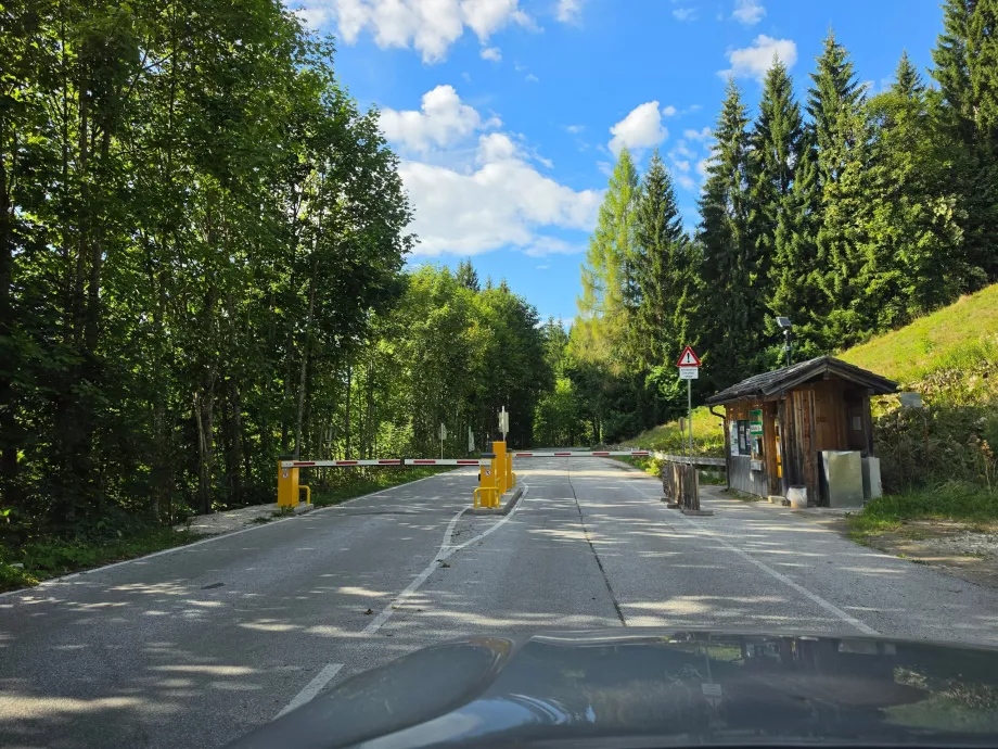 Toll gate on the way down