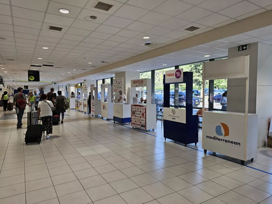 Travel agency counters