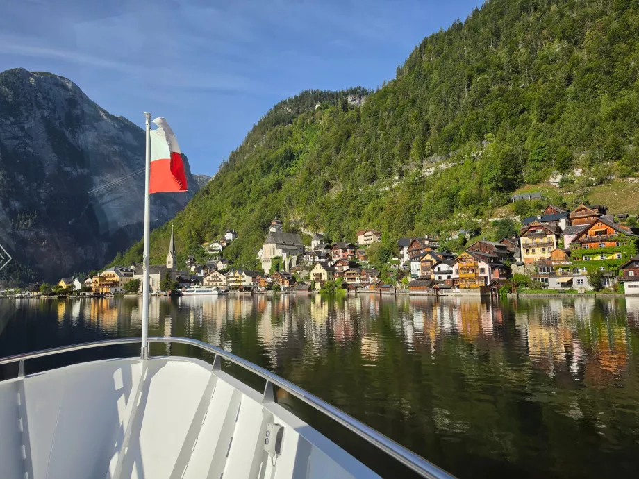 A view of Hallstatt from the ferry