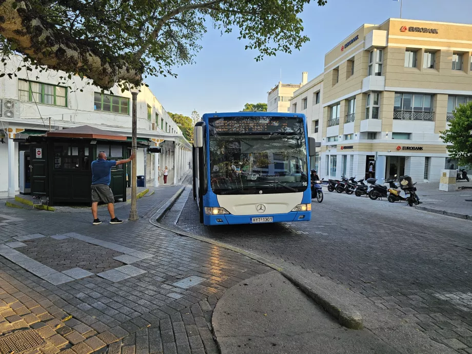 Stop in the direction of the airport in the centre of Rhodes