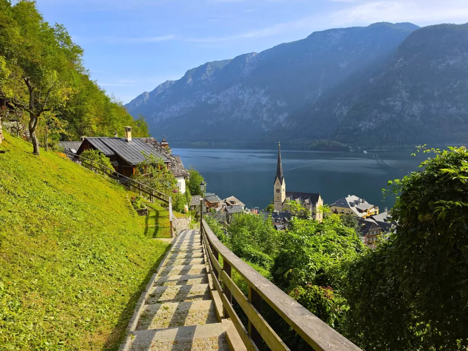 View of Hallstatt from the Salzberg trail