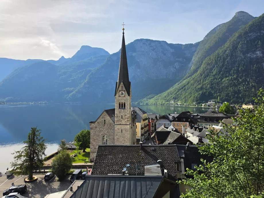 View of Hallstatt from the Catholic church