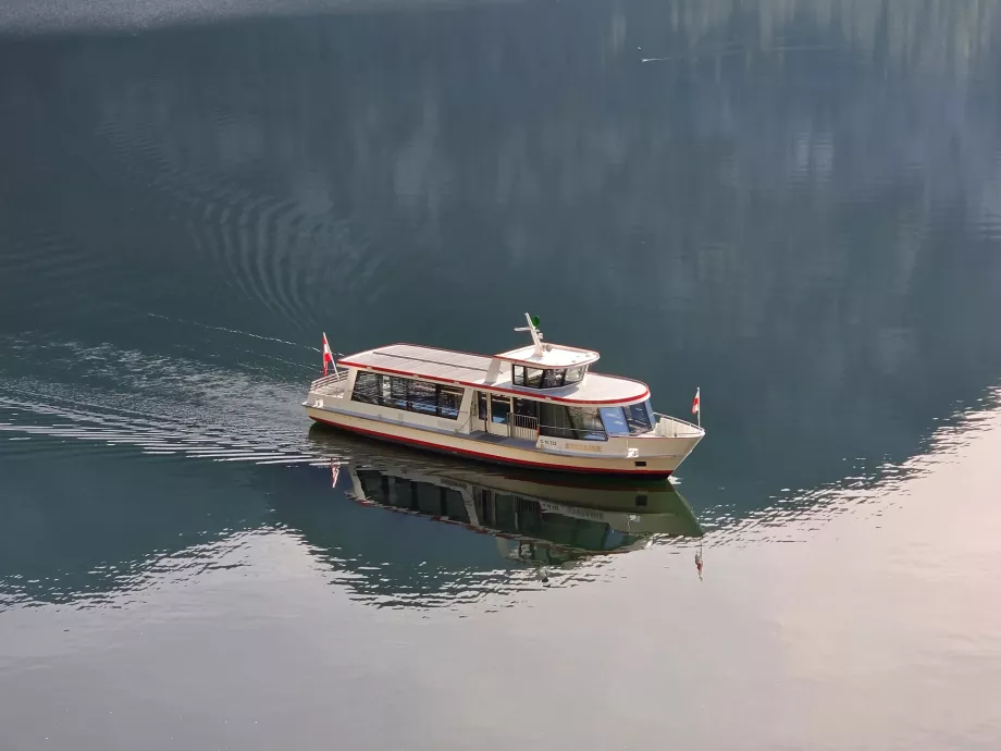 A boat on Lake Hallstatt