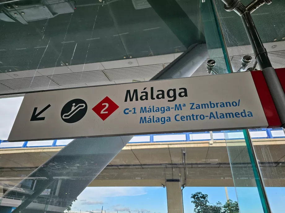 Platform 2, bound for Málaga city centre