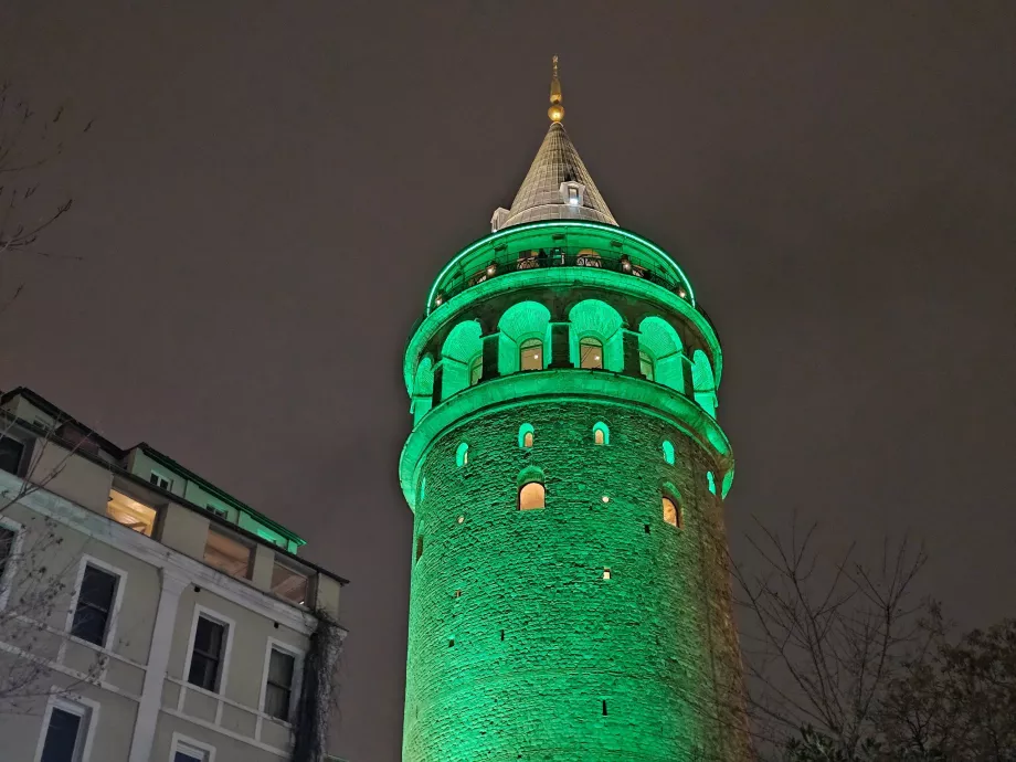 Galata Tower in the dark