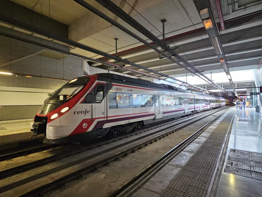 Train at Málaga Airport