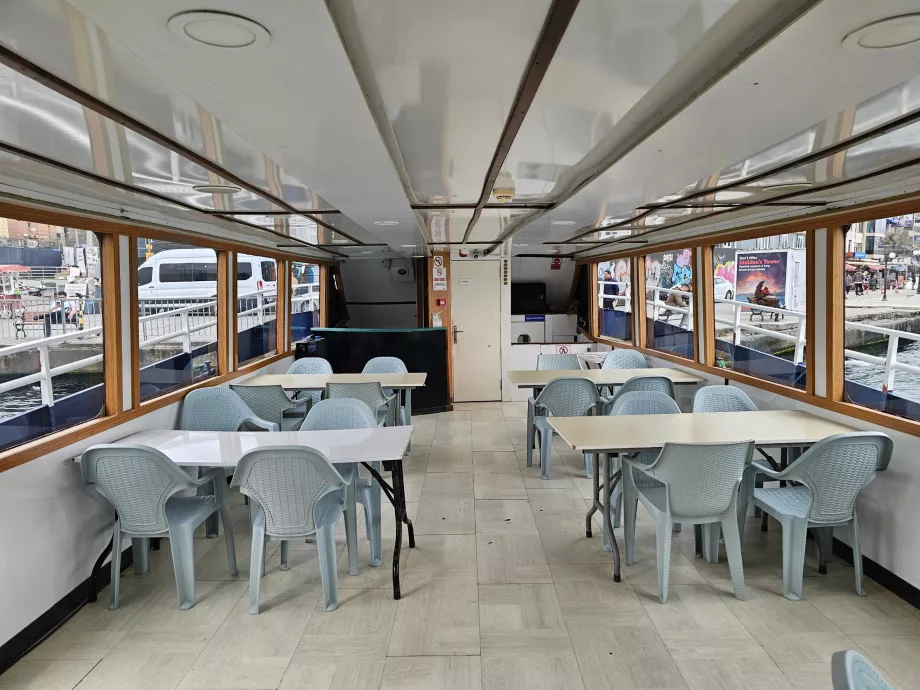 Interior of the boat to the Maiden Tower