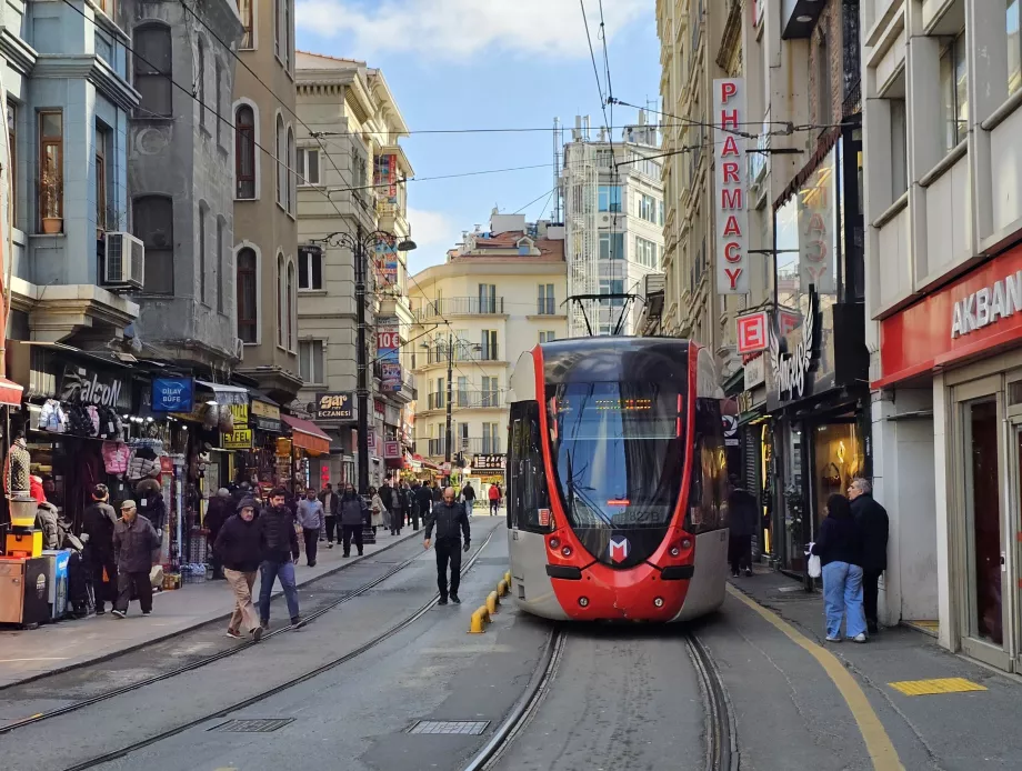 Tram in the centre of Istanbul