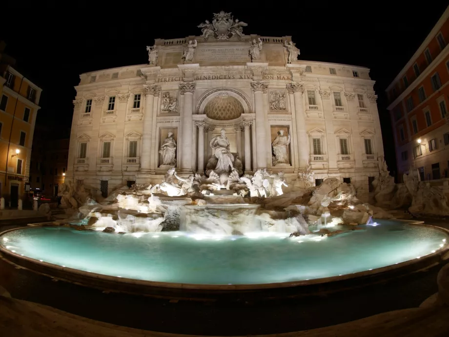 Trevi Fountain at night