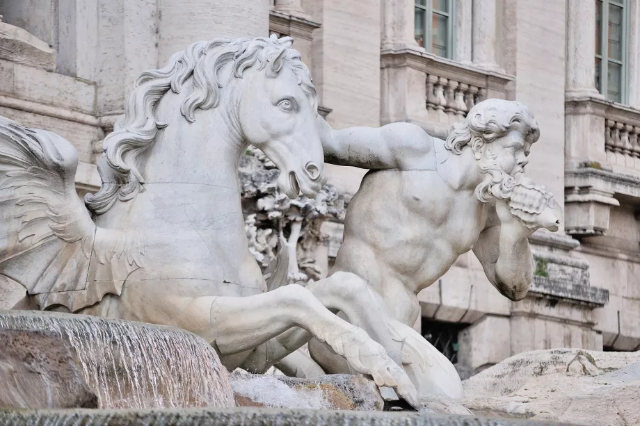 Statue on the Trevi Fountain