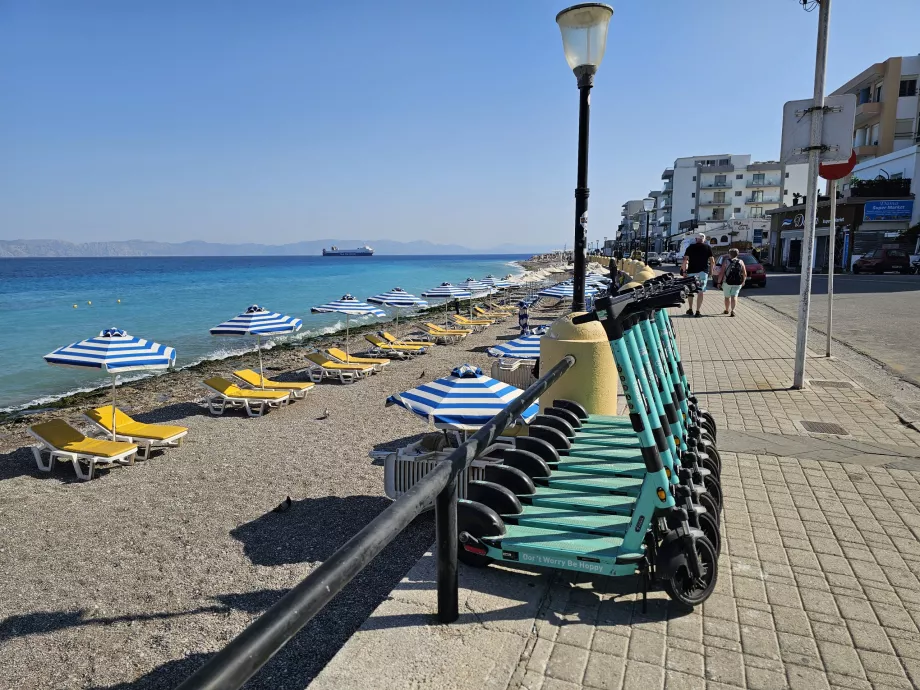 Shared scooters in Rhodes
