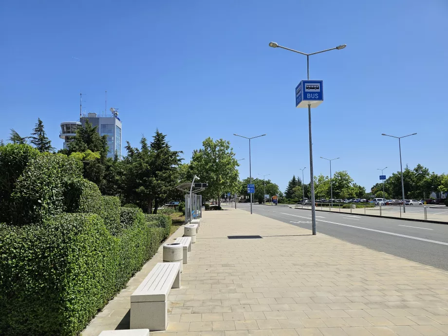 Bus stop at the terminal - line 15 towards Sarafovo, line 15A towards the centre of Burgas