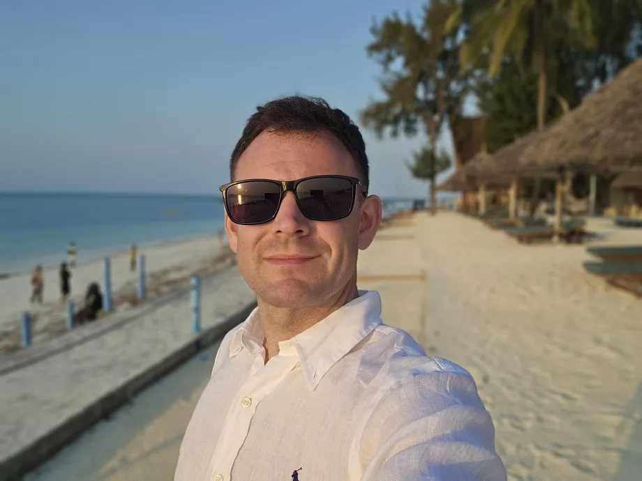 Me on the terrace of the Smiles Beach Hotel