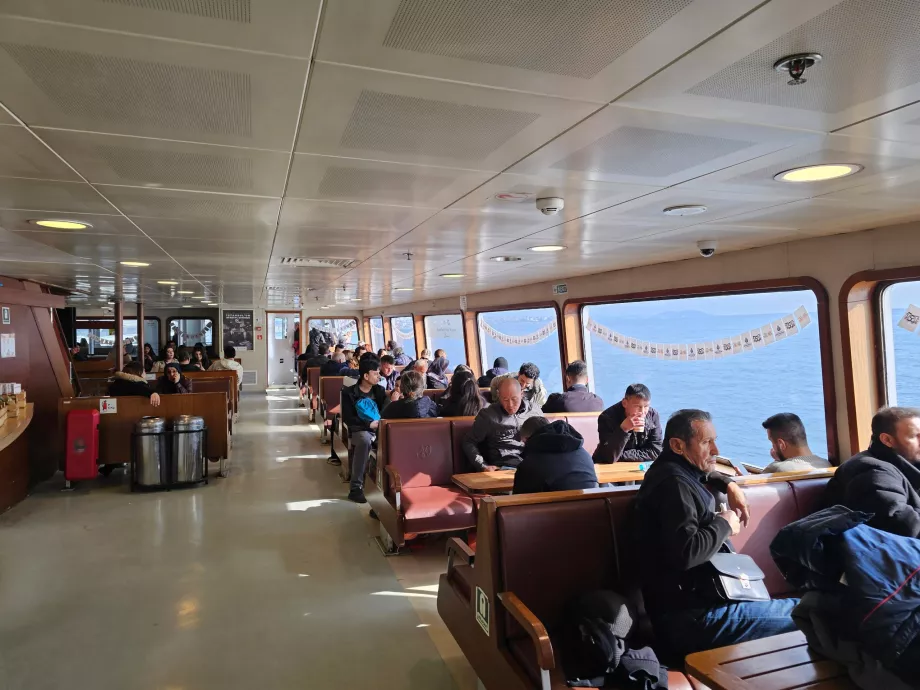 Inner deck on the ferry