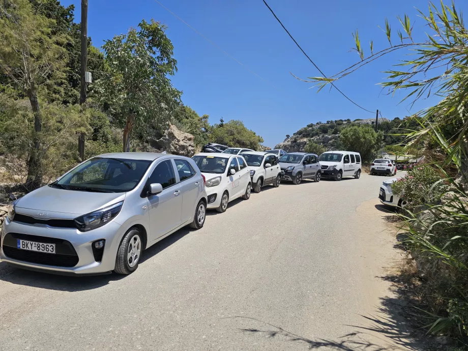 Parking at Anthony Quinn Beach