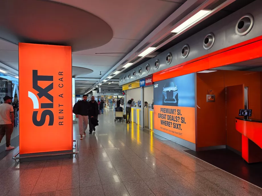 Some car rental counters in Terminal A