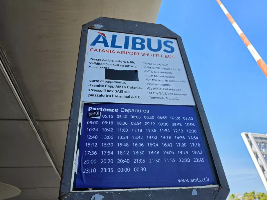 Alibus timetable