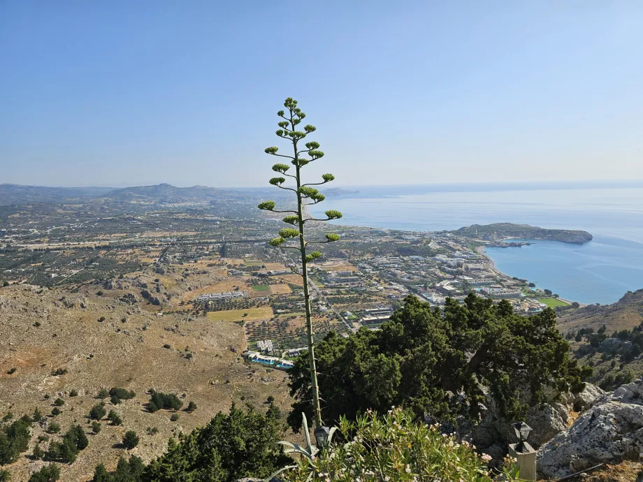 View from the Monastery of Our Lady over the resort of Kolymbia