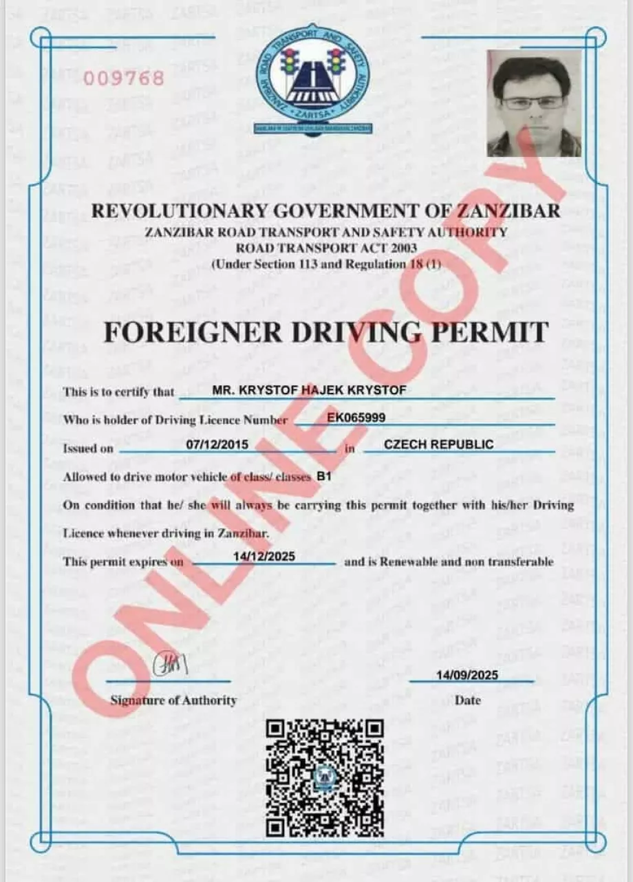 Local driving licence