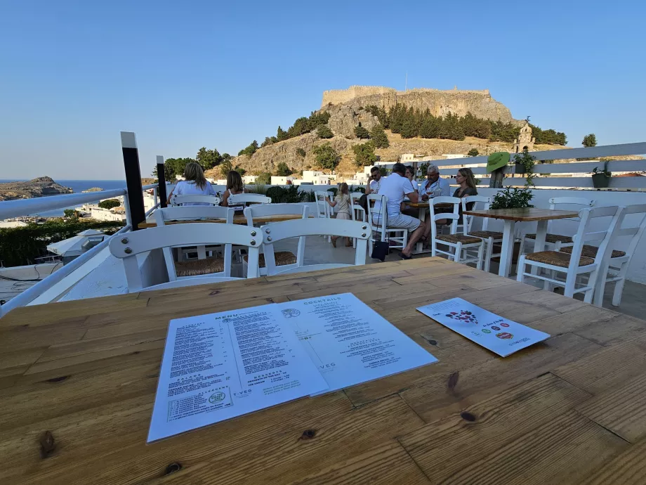 Rooftop restaurant Lindos