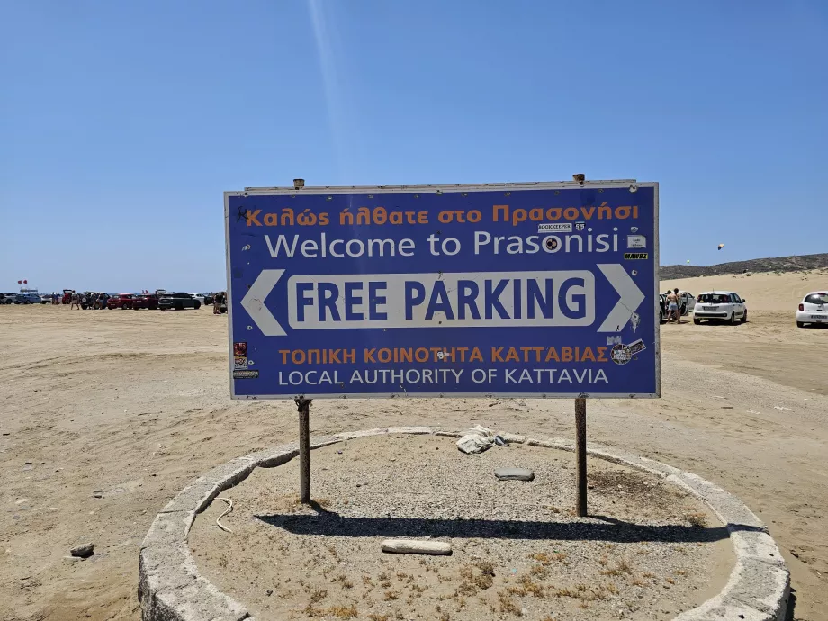 Free parking - Prasonisi