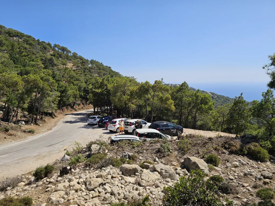 Parking at Monolithos Castle