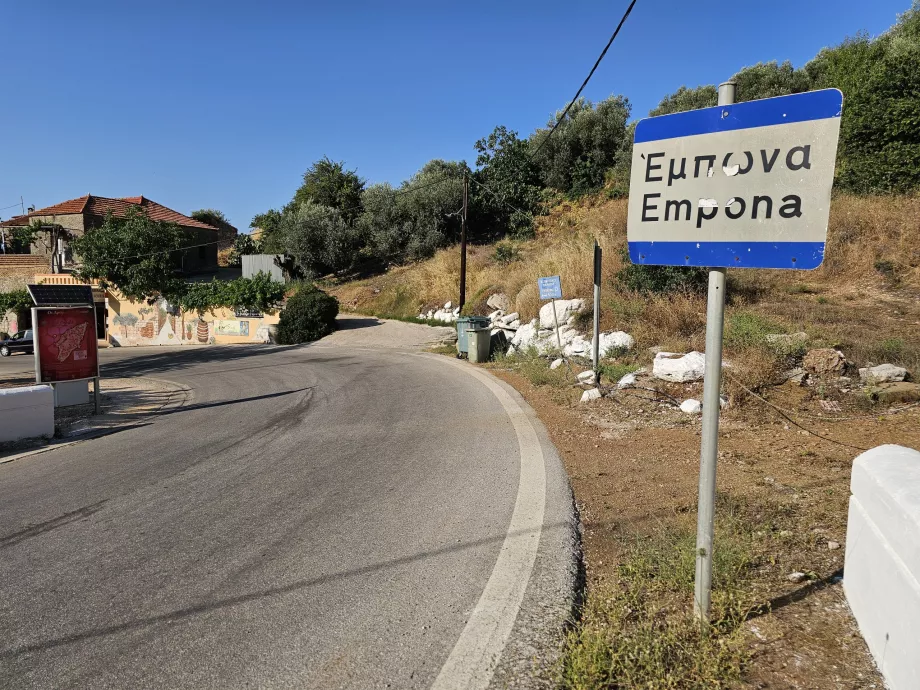 Marking the beginning of the village