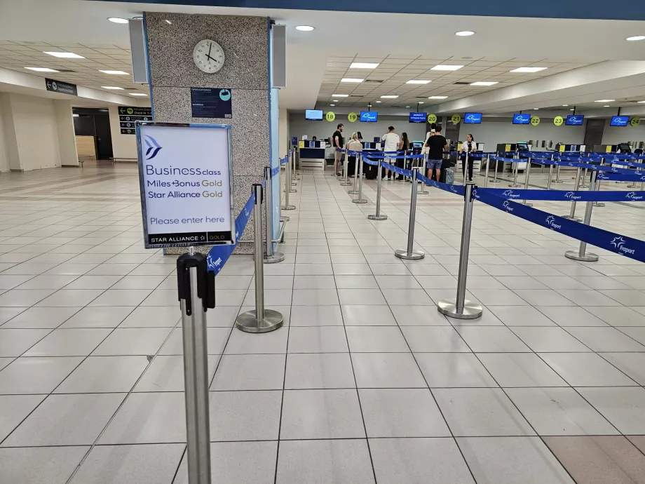 Business class check-in