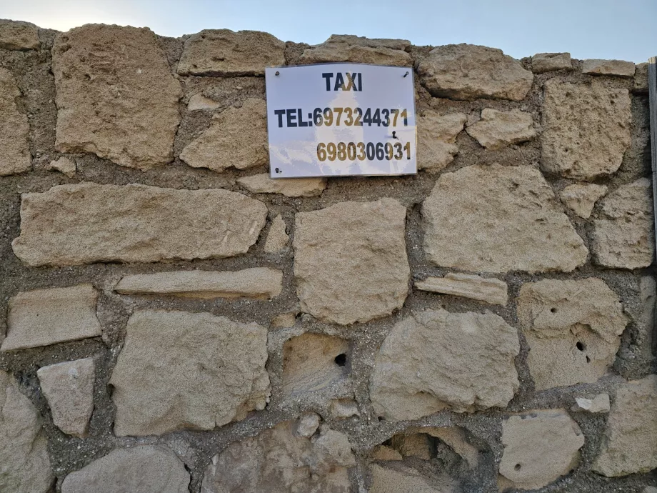 Phone number for taxi