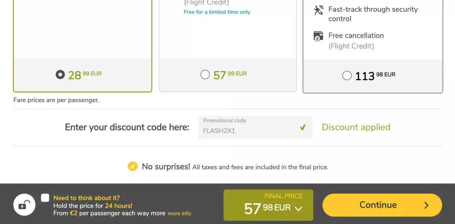 Promo code Vueling